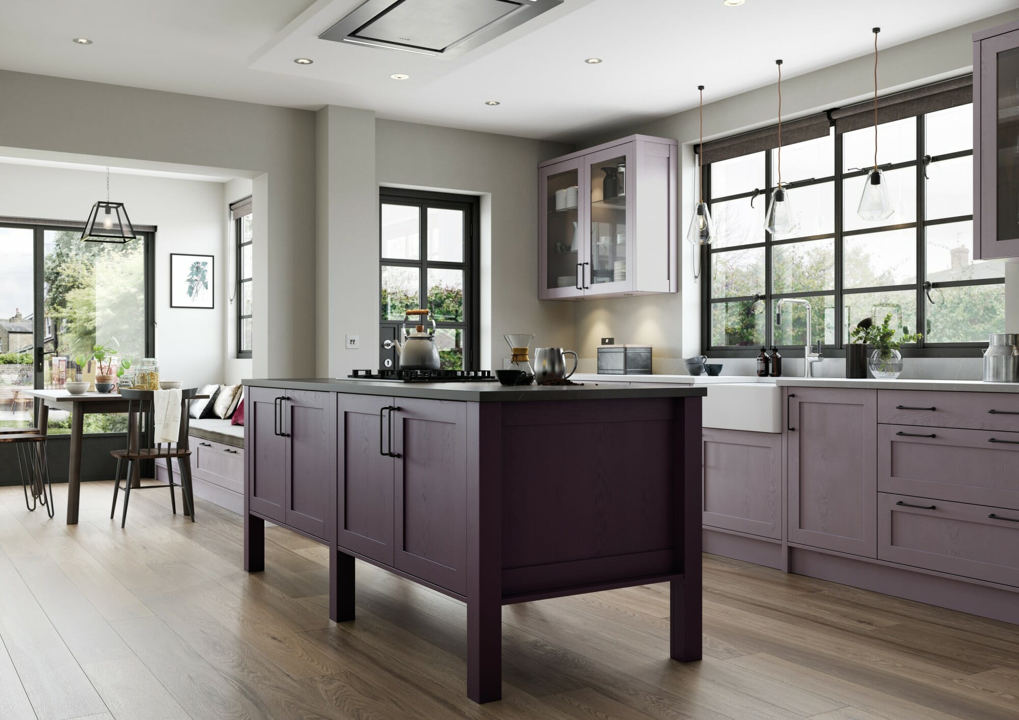 Aldana Deep Heather and Lavendar Grey