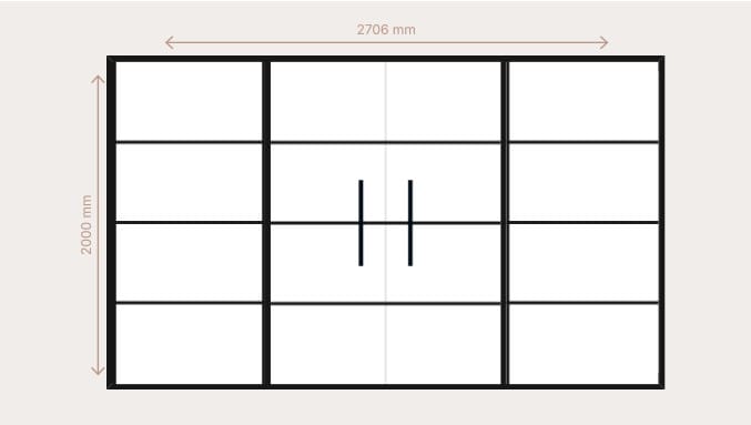 double sliding door example
