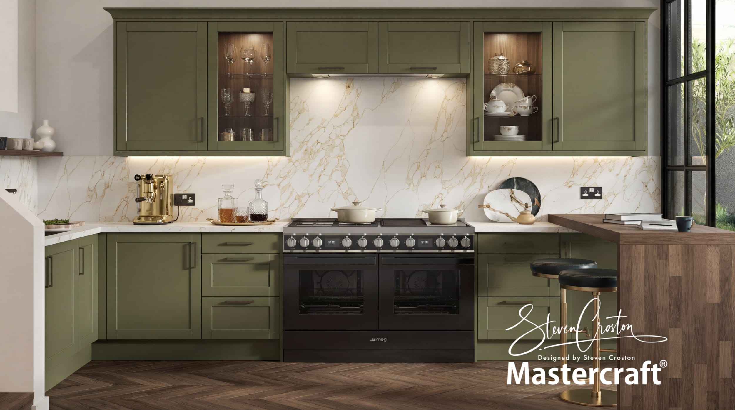 Mastercraft Shaker Kitchen in Farrow and Ball bancha