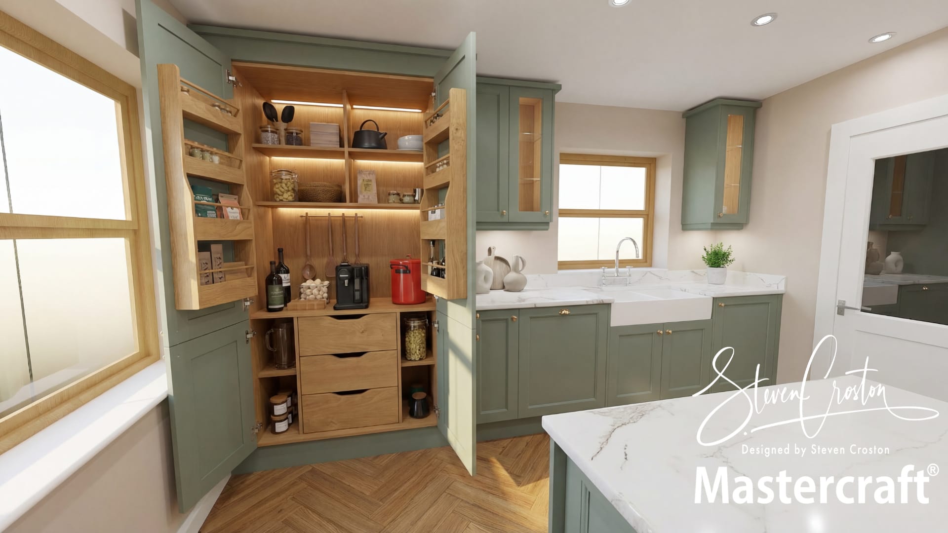 Reed Green kitchen design by Steven Croston - Mastercraft