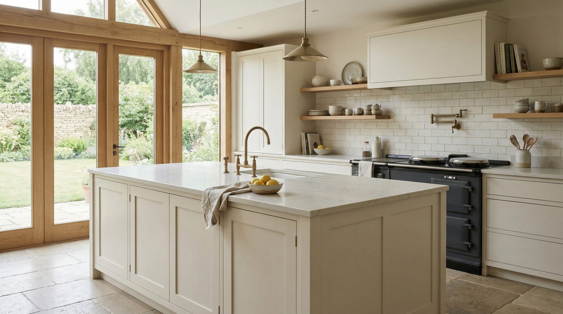 Bespoke Mastercraft kitchen cabinetry, 01 wide kitchen shot 19, handcrafted fitted kitchen design