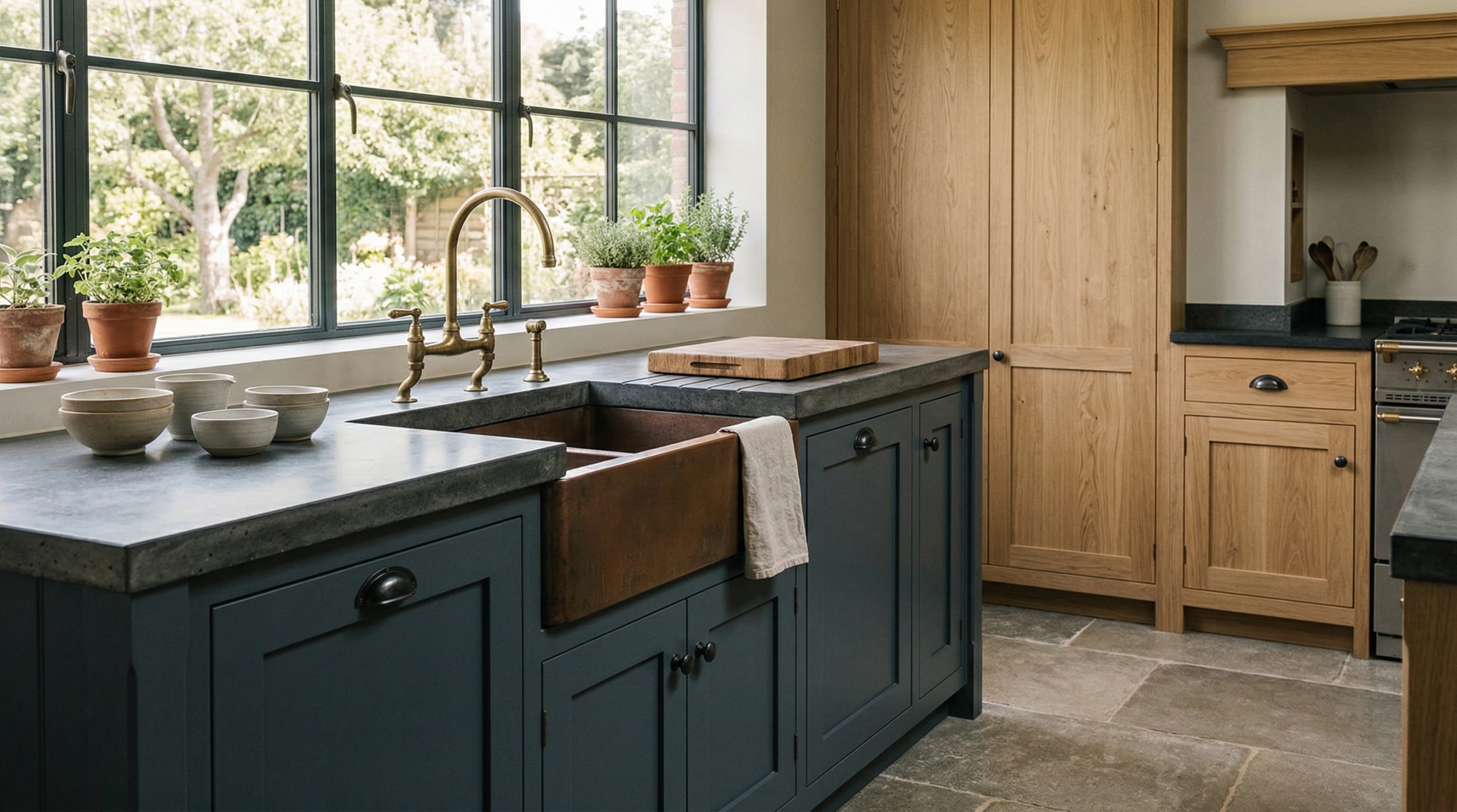 Using raw and industrial materials in a bespoke kitchen design