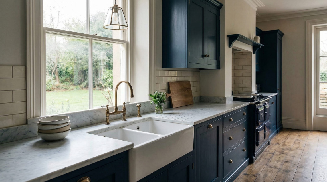 Bespoke Mastercraft kitchen cabinetry, 01 wide kitchen shot 8, handcrafted fitted kitchen design