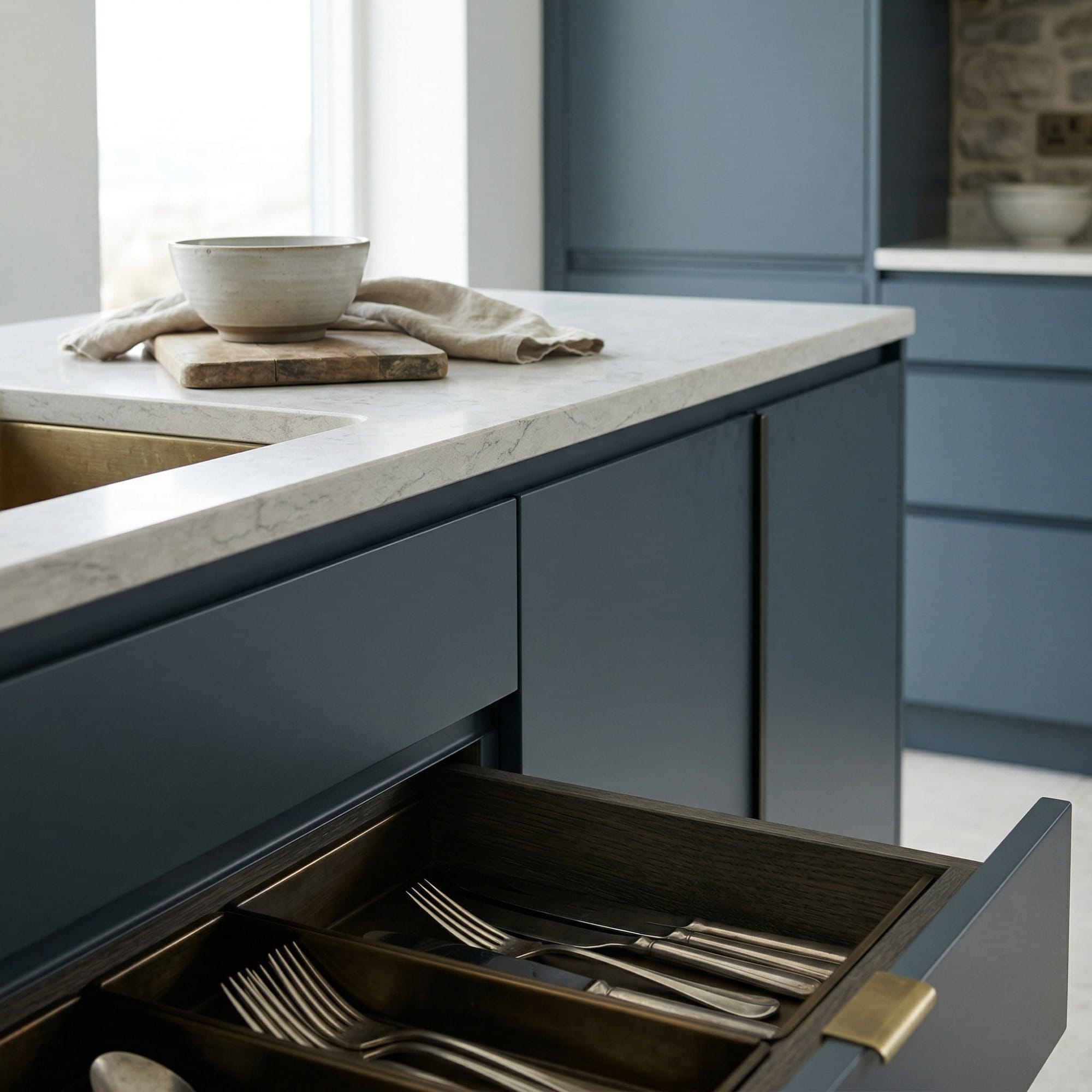 Close-up kitchen detail showing crafted cabinetry, premium finishes and design-led joinery in a Mastercraft-inspired interior created to illustrate Cabinet choices worth thinking about for your next kitchen