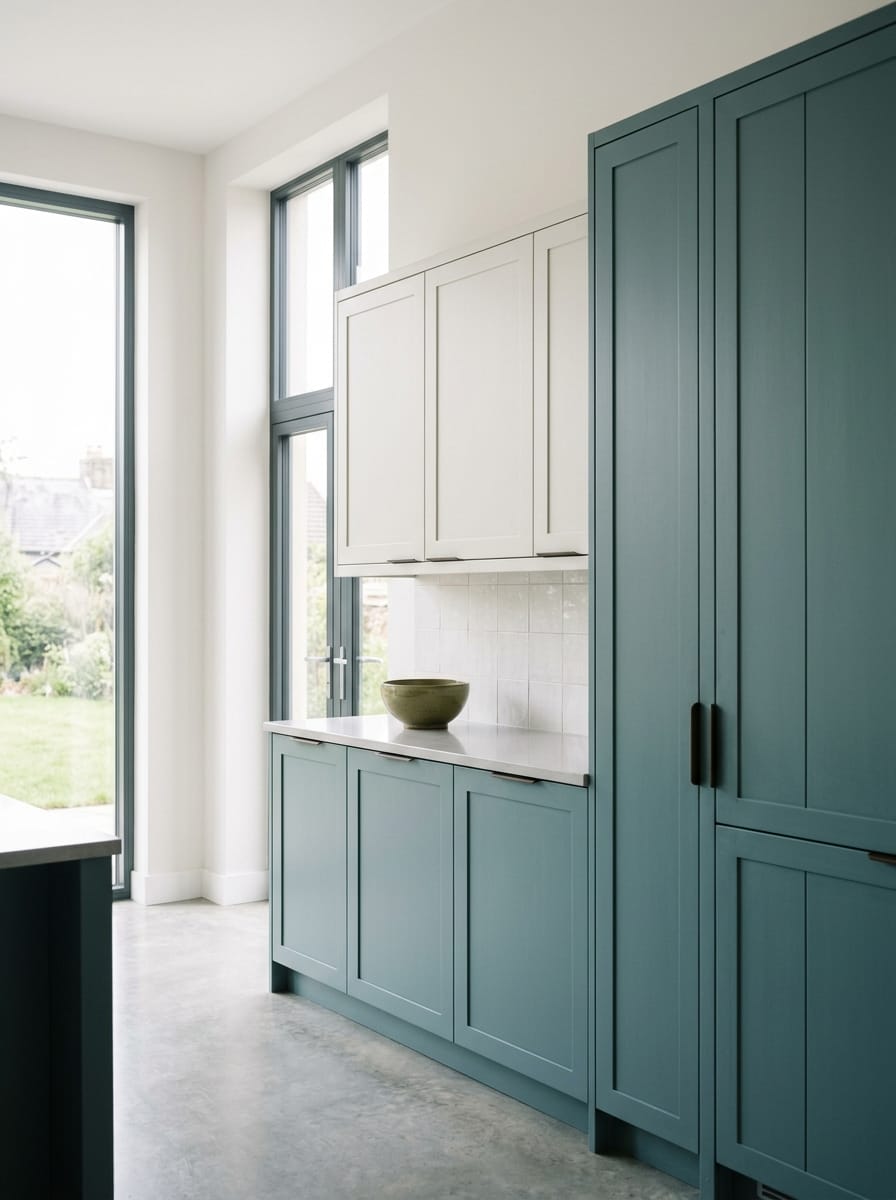portrait1_600x800-146 sage green cupboards with white upper units and large windows