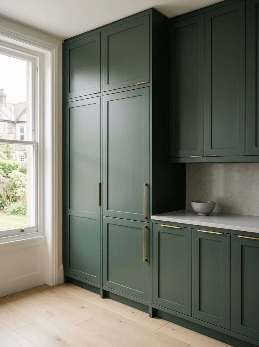 portrait1_600x800-155 Tall view of full-height bespoke kitchen cabinetry, contemporary in-frame cabinetry