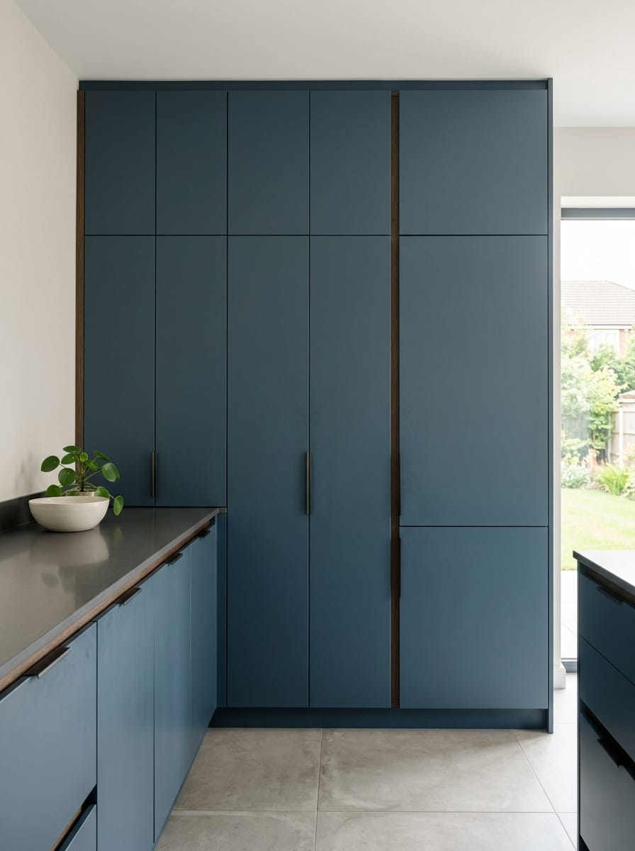 portrait1_600x800-275 Tall view of full-height bespoke kitchen cabinetry, contemporary in-frame cabinetry