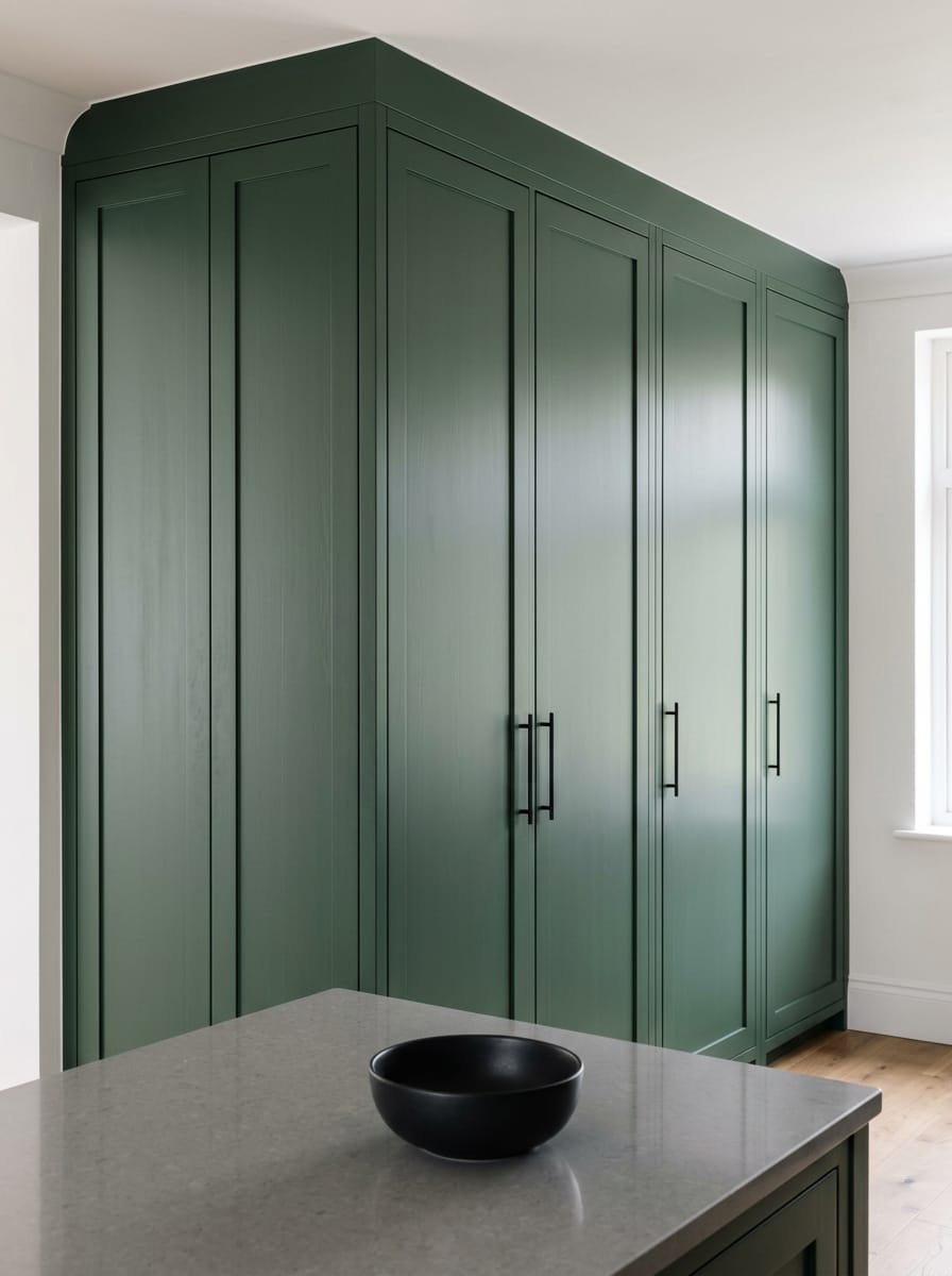 portrait1_600x800-282 Tall view of full-height bespoke kitchen cabinetry, timber veneer slab-door cabinetry