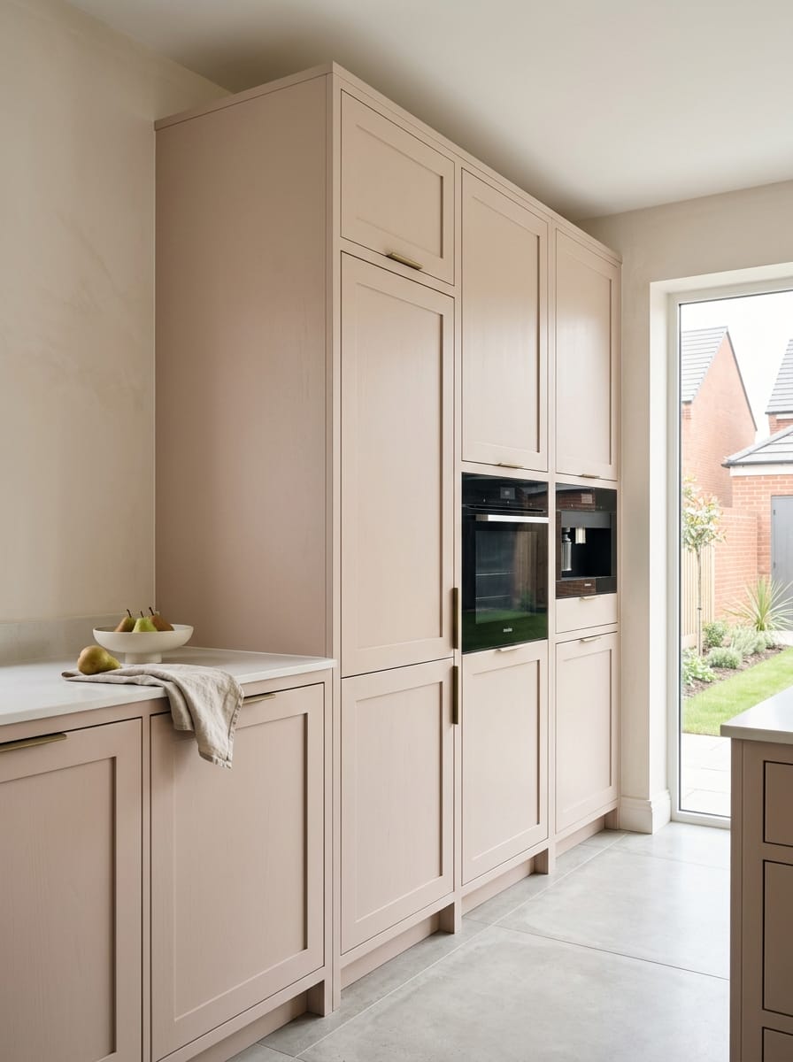 Bespoke kitchen installation, full-height cabinetry and considered storage design