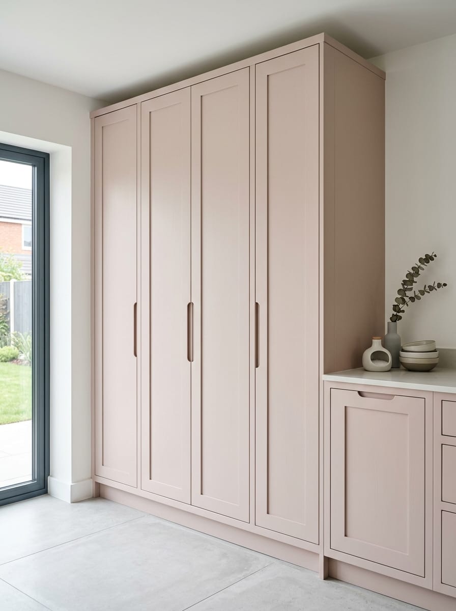 Bespoke kitchen installation, full-height cabinetry and considered storage design