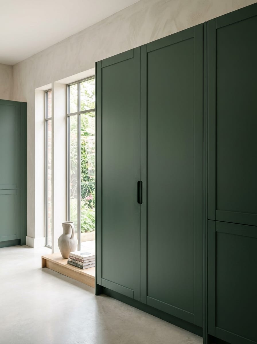 Bespoke kitchen installation, full-height cabinetry and considered storage design