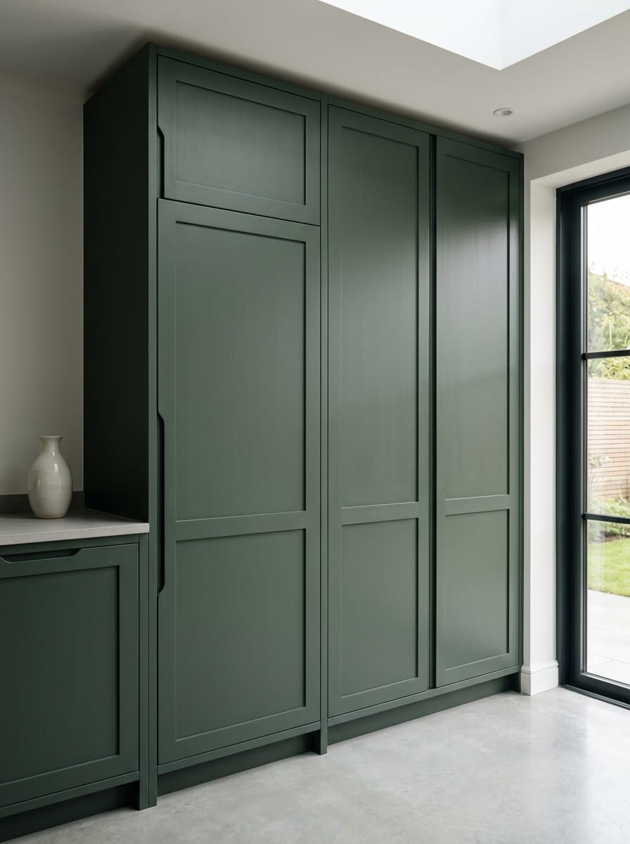 Bespoke kitchen installation, full-height cabinetry and considered storage design