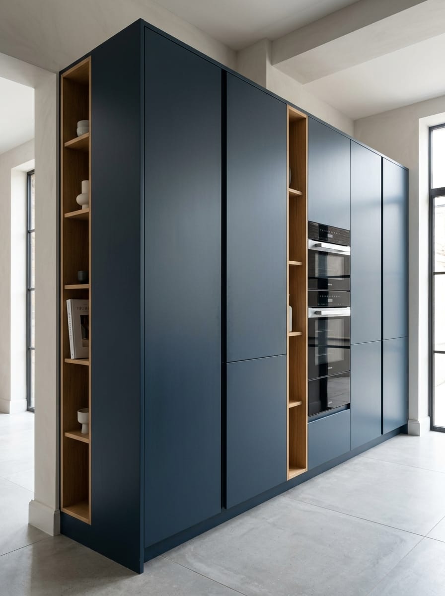 Bespoke kitchen installation, full-height cabinetry and considered storage design