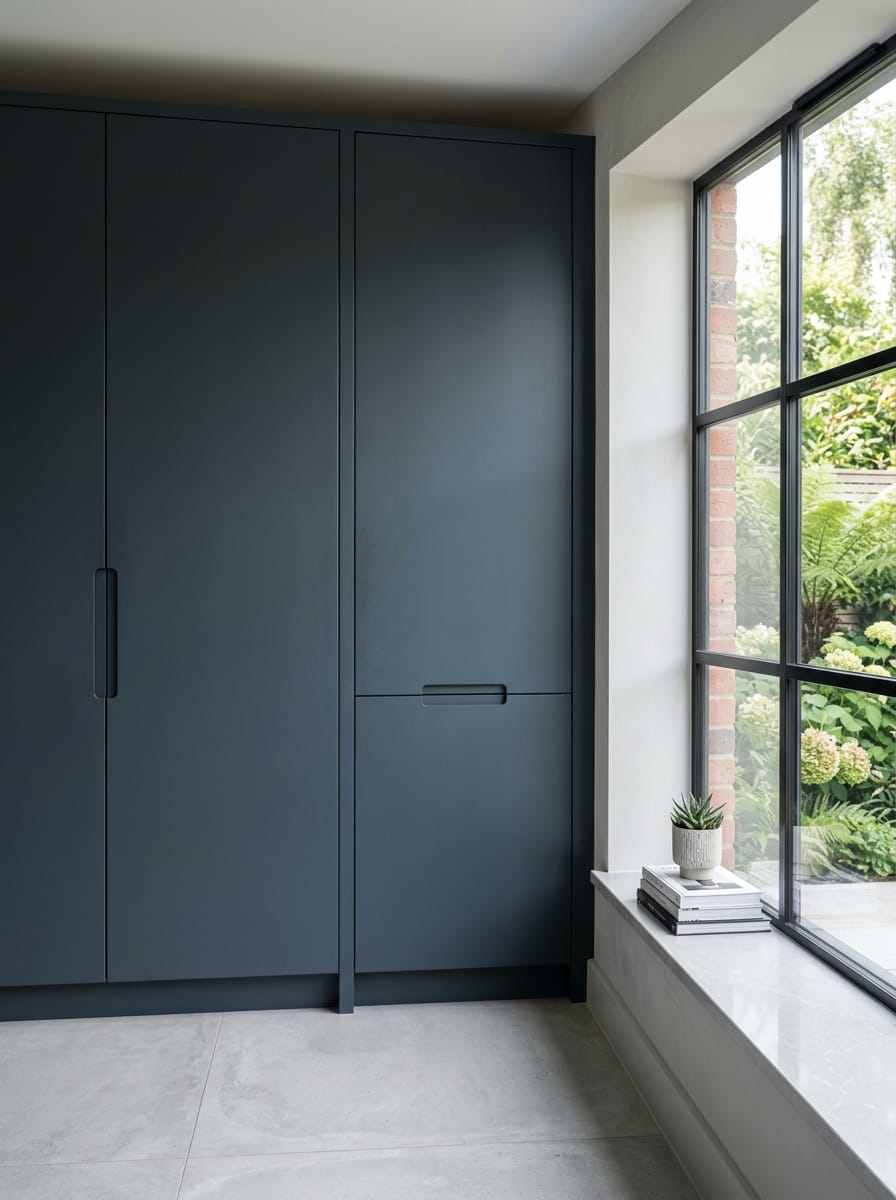 Bespoke kitchen installation, full-height cabinetry and considered storage design