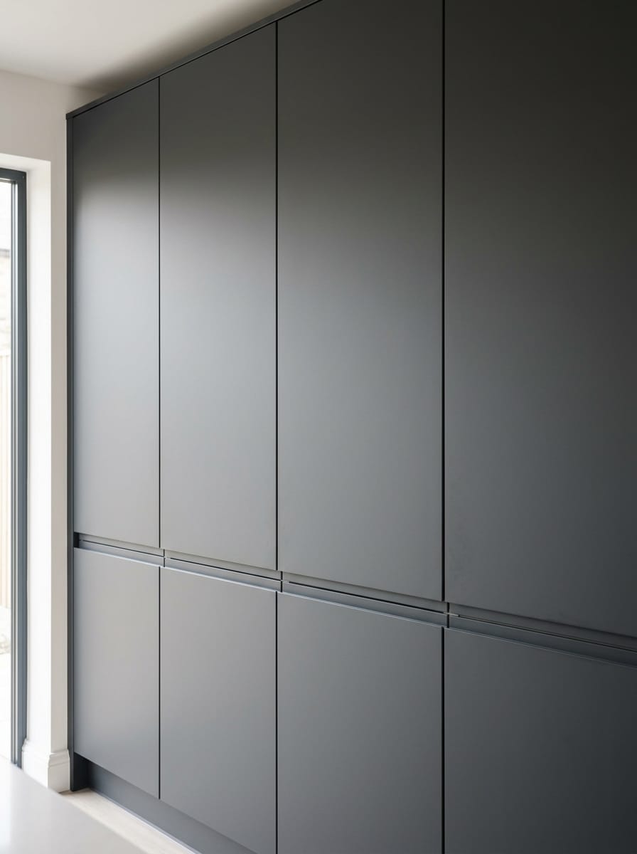 Bespoke kitchen installation, full-height cabinetry and considered storage design