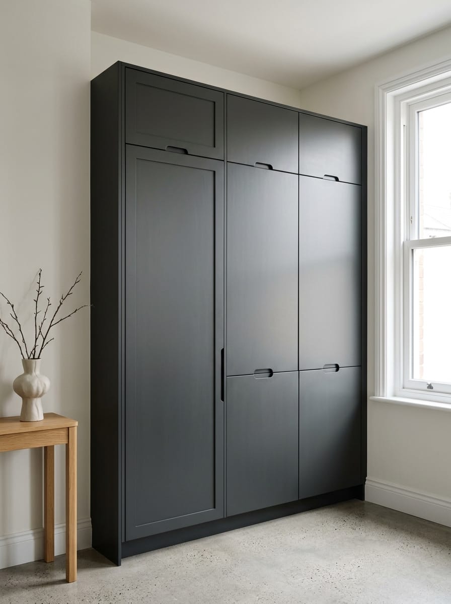 Bespoke kitchen installation, full-height cabinetry and considered storage design