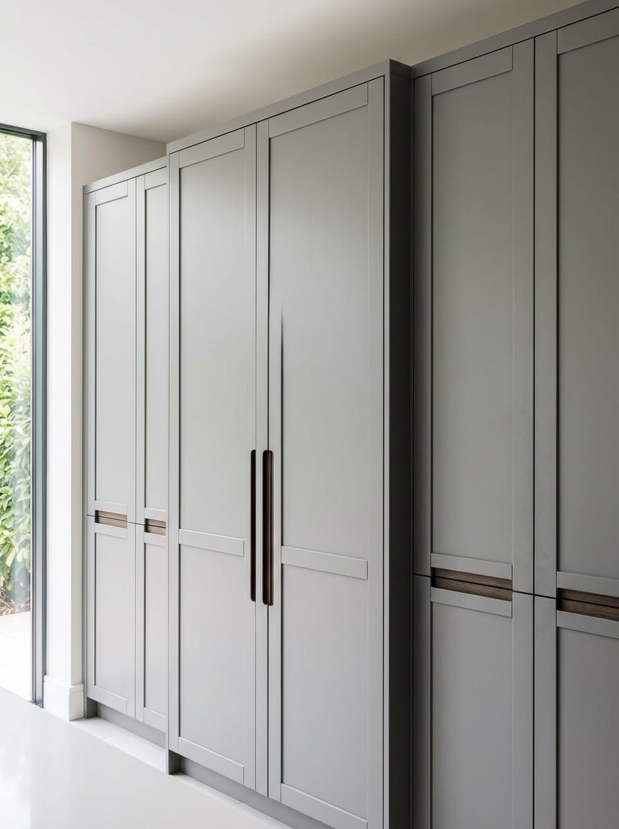 Bespoke kitchen installation, full-height cabinetry and considered storage design