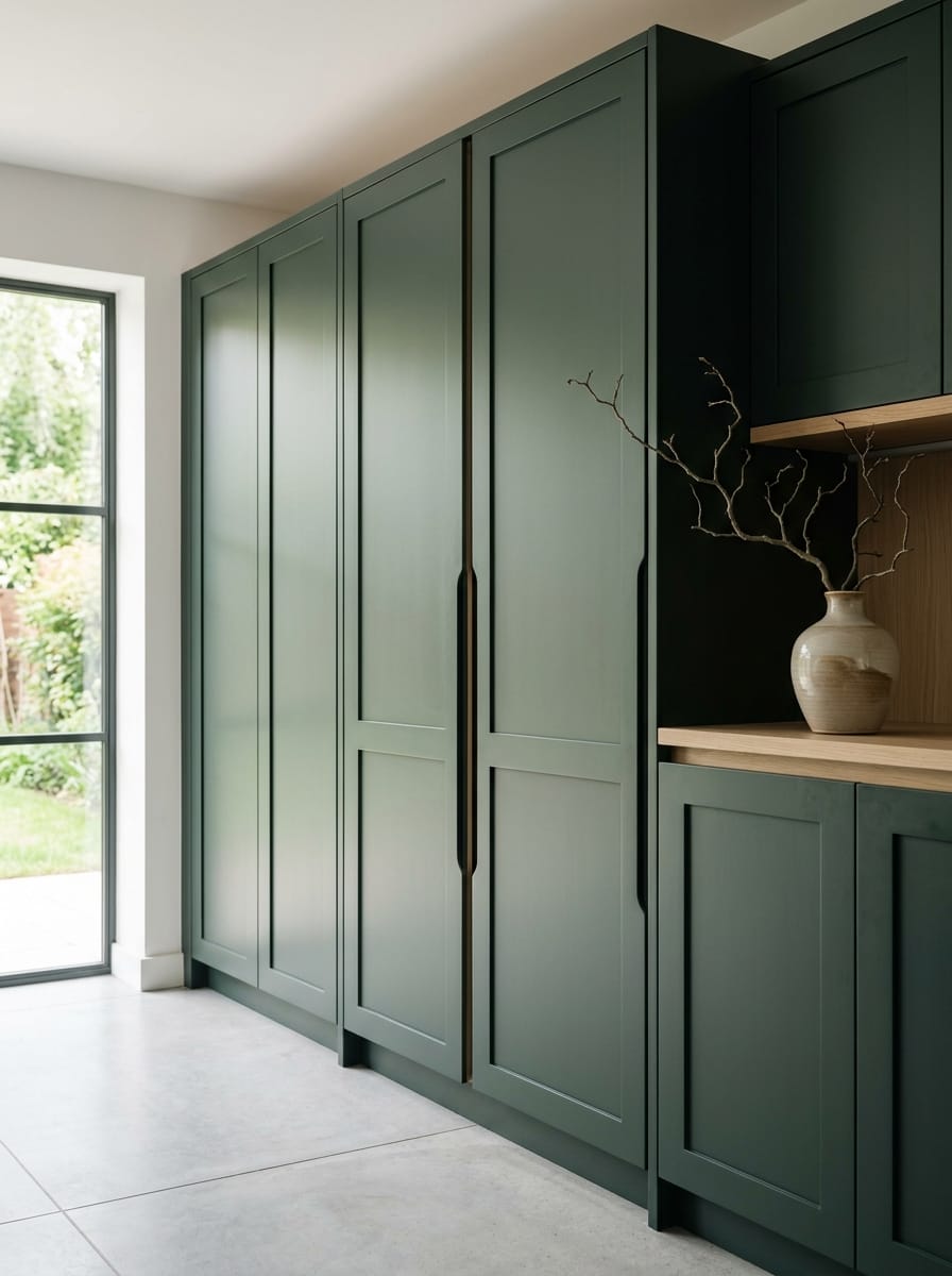 Bespoke kitchen installation, full-height cabinetry and considered storage design