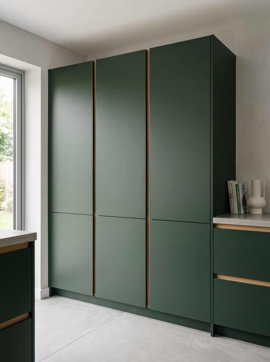Bespoke kitchen installation, full-height cabinetry and considered storage design