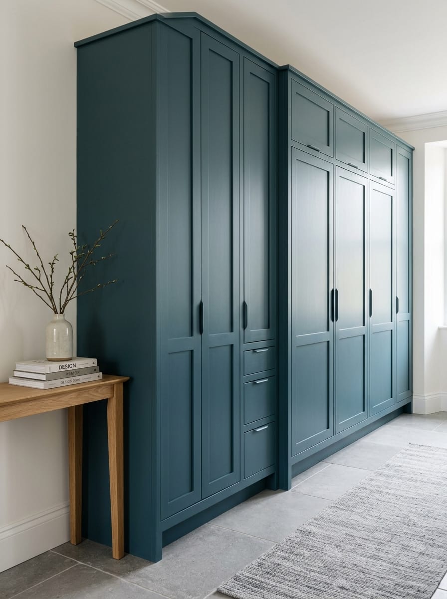 Bespoke kitchen installation, full-height cabinetry and considered storage design