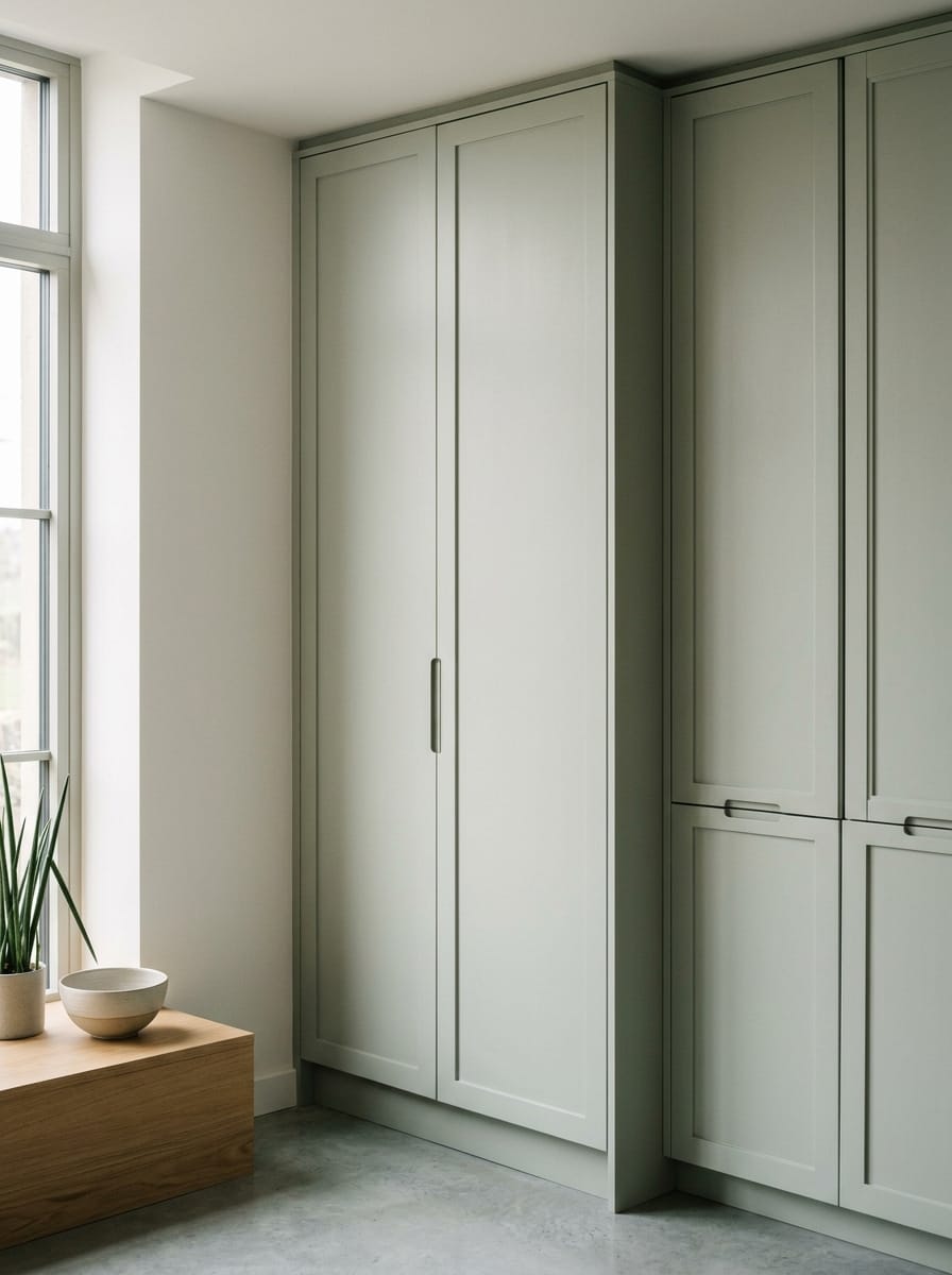 Bespoke kitchen installation, full-height cabinetry and considered storage design