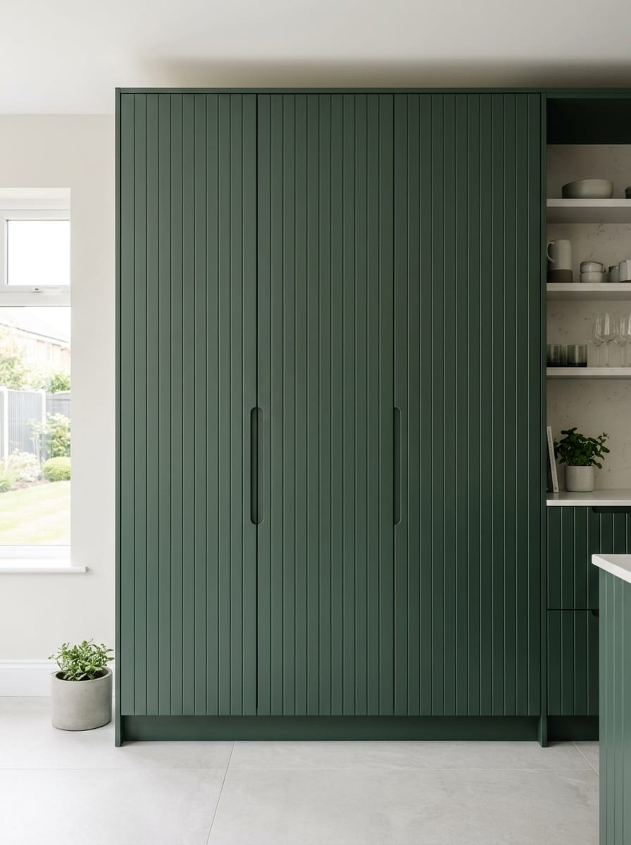 Bespoke kitchen installation, full-height cabinetry and considered storage design