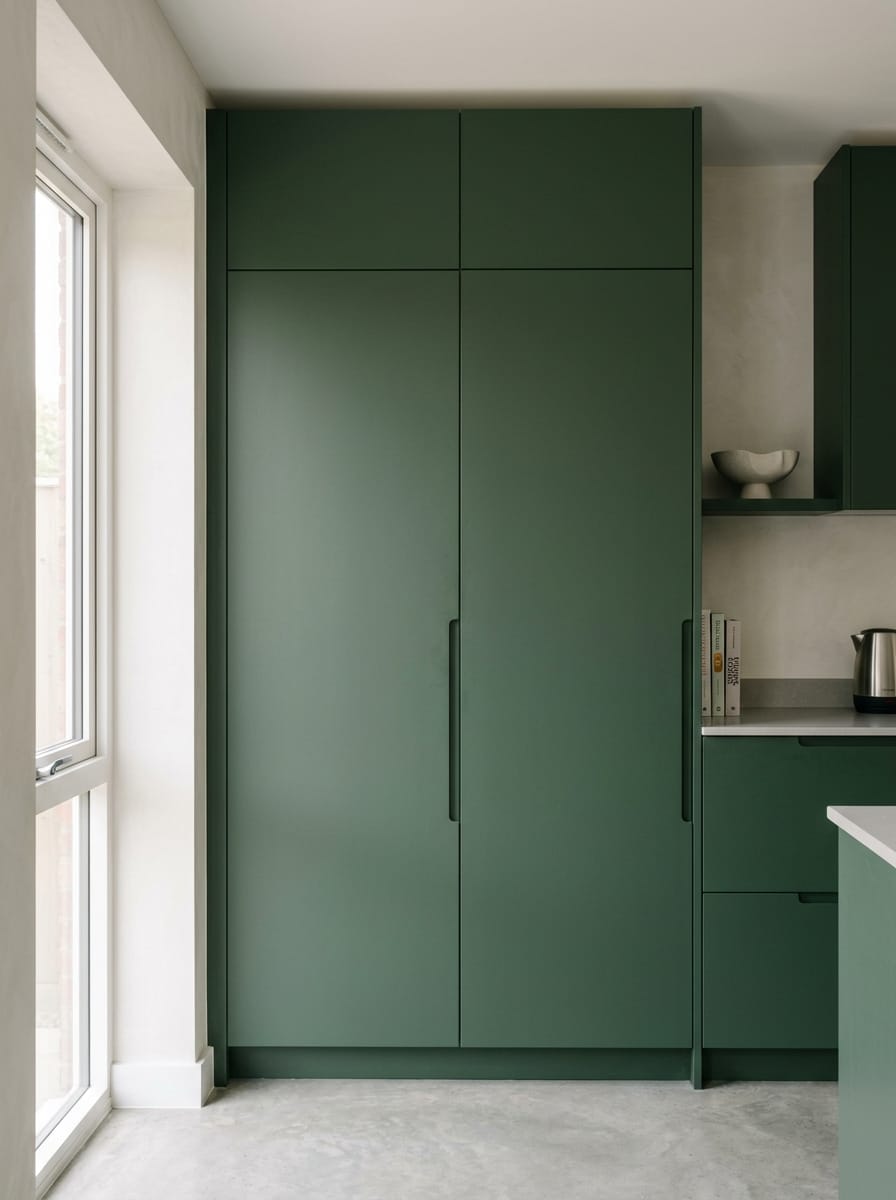 Bespoke kitchen installation, full-height cabinetry and considered storage design