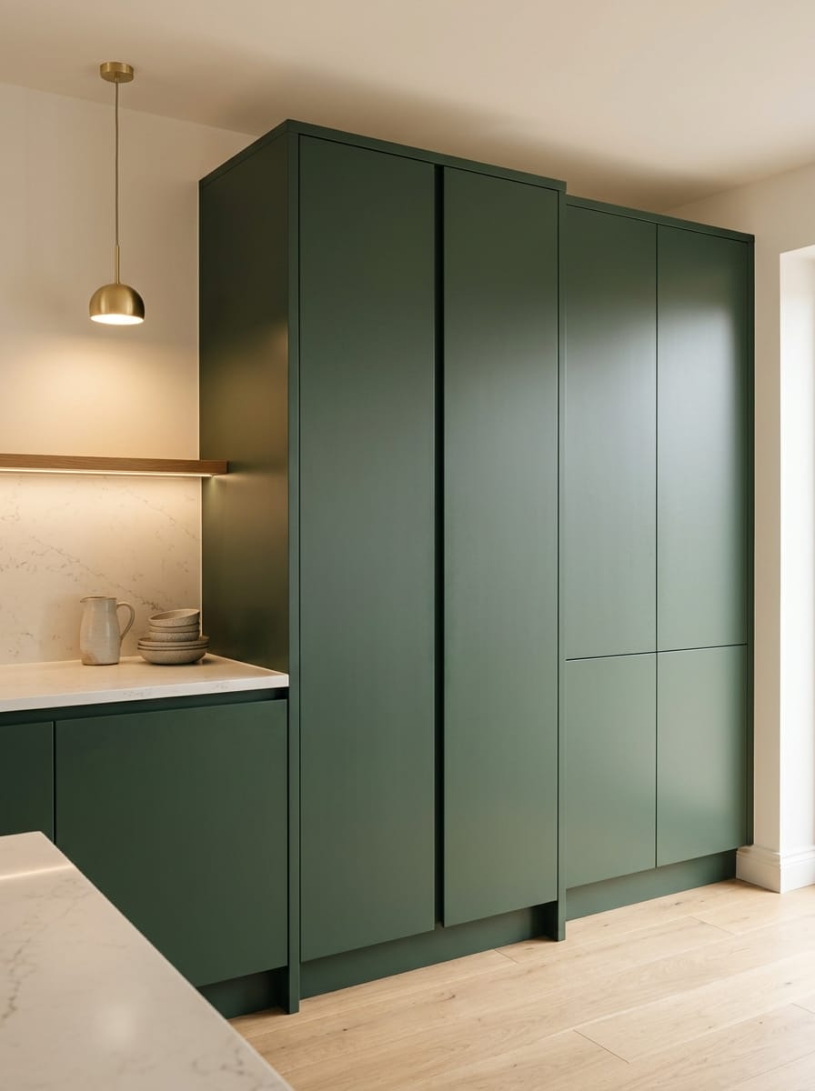 Bespoke kitchen installation, full-height cabinetry and considered storage design