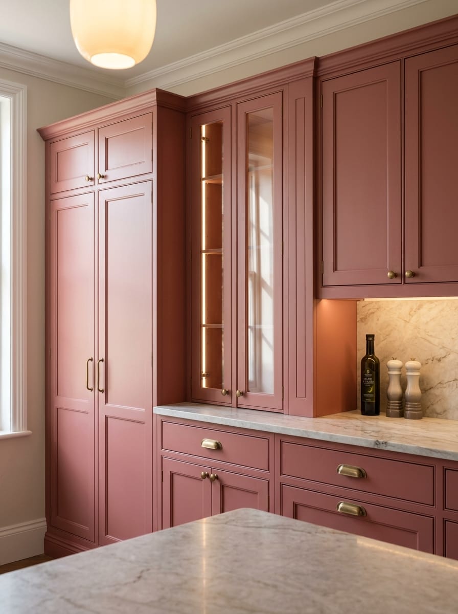 Bespoke kitchen installation, full-height cabinetry and considered storage design