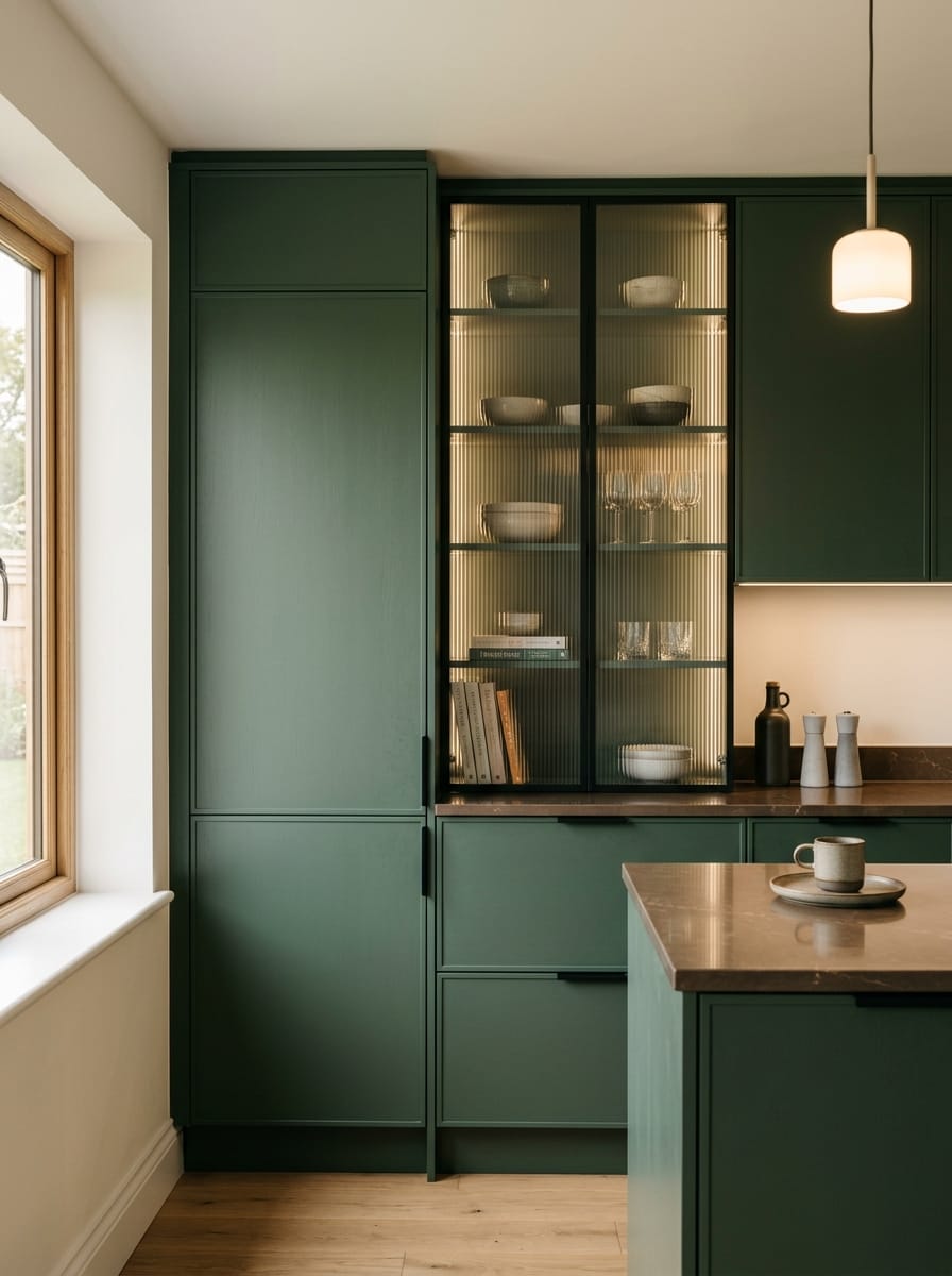 Bespoke kitchen installation, full-height cabinetry and considered storage design