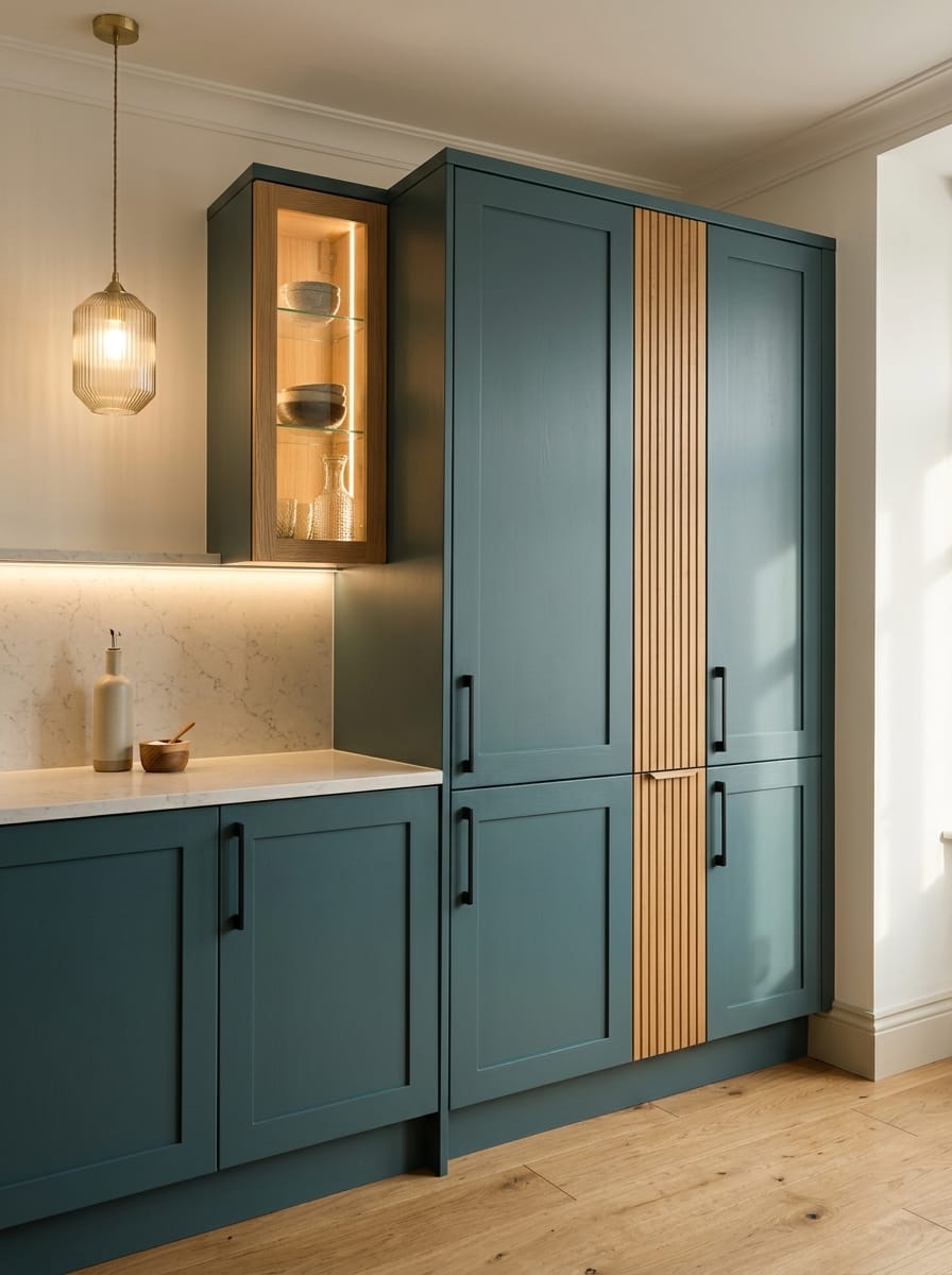 Bespoke kitchen installation, full-height cabinetry and considered storage design