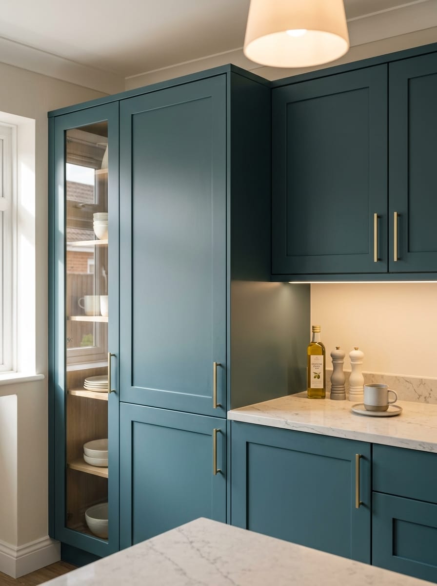 Bespoke kitchen installation, full-height cabinetry and considered storage design