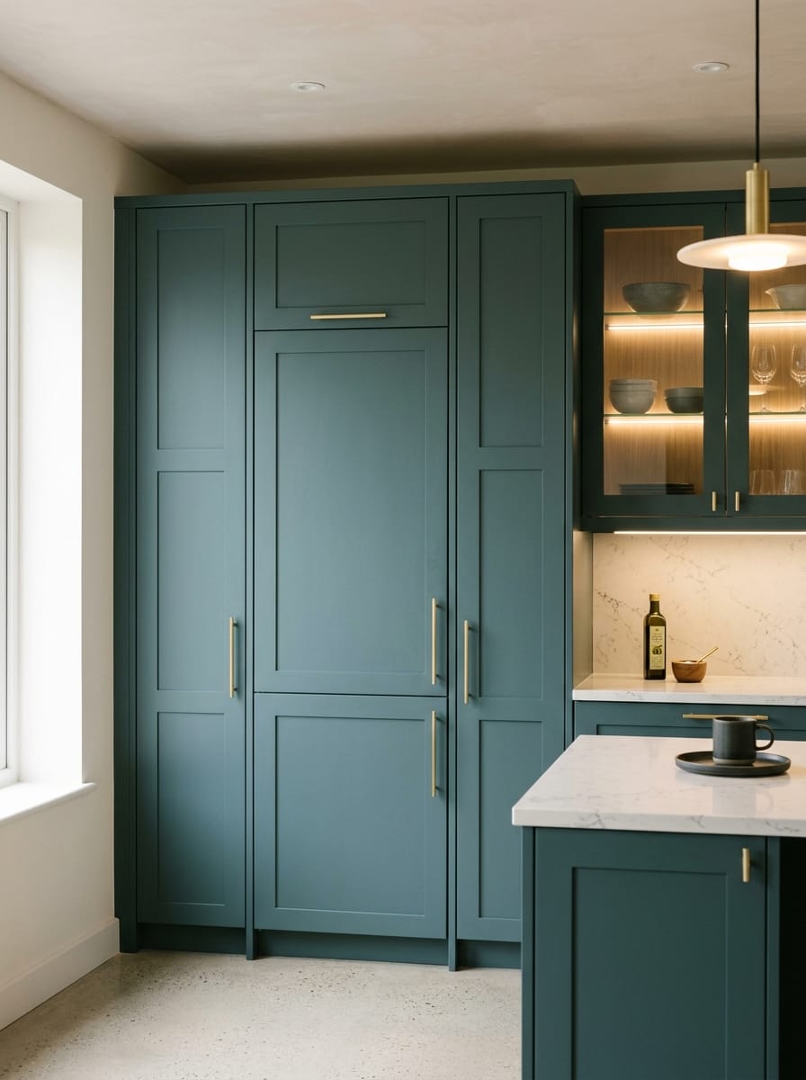 Bespoke kitchen installation, full-height cabinetry and considered storage design