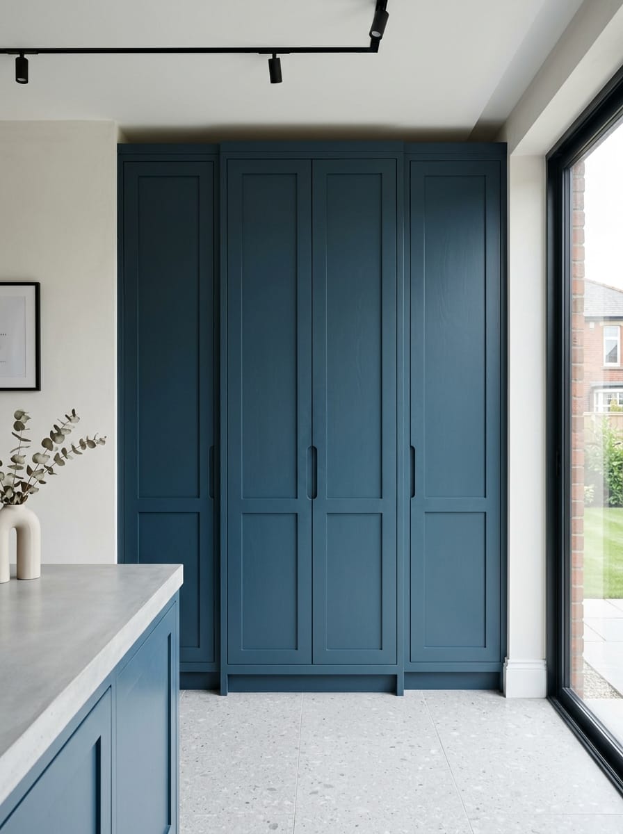 Bespoke kitchen installation, full-height cabinetry and considered storage design