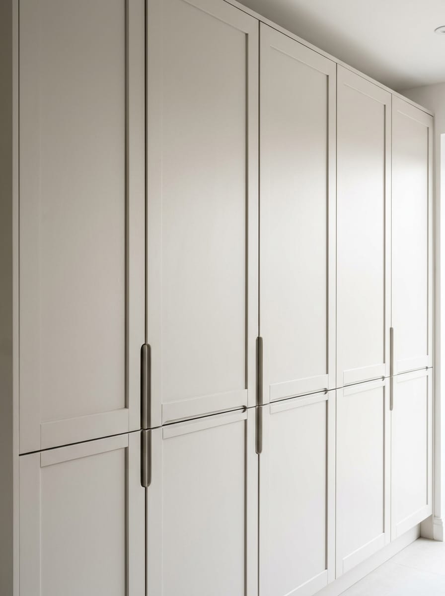 Bespoke kitchen installation, full-height cabinetry and considered storage design