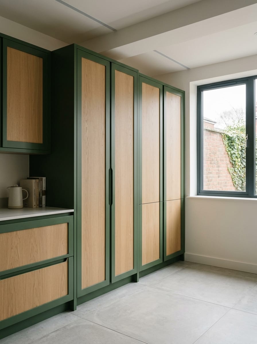 Bespoke kitchen installation in a St. Helens home, full-height cabinetry and considered storage design