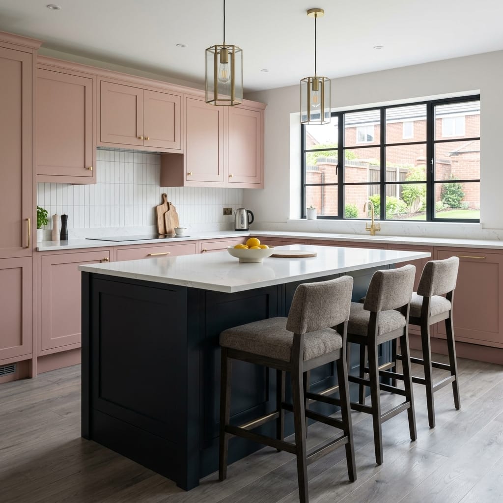 square1_800x800-288 Bespoke kitchen island detail, contemporary painted lay-on cabinetry with quality joinery