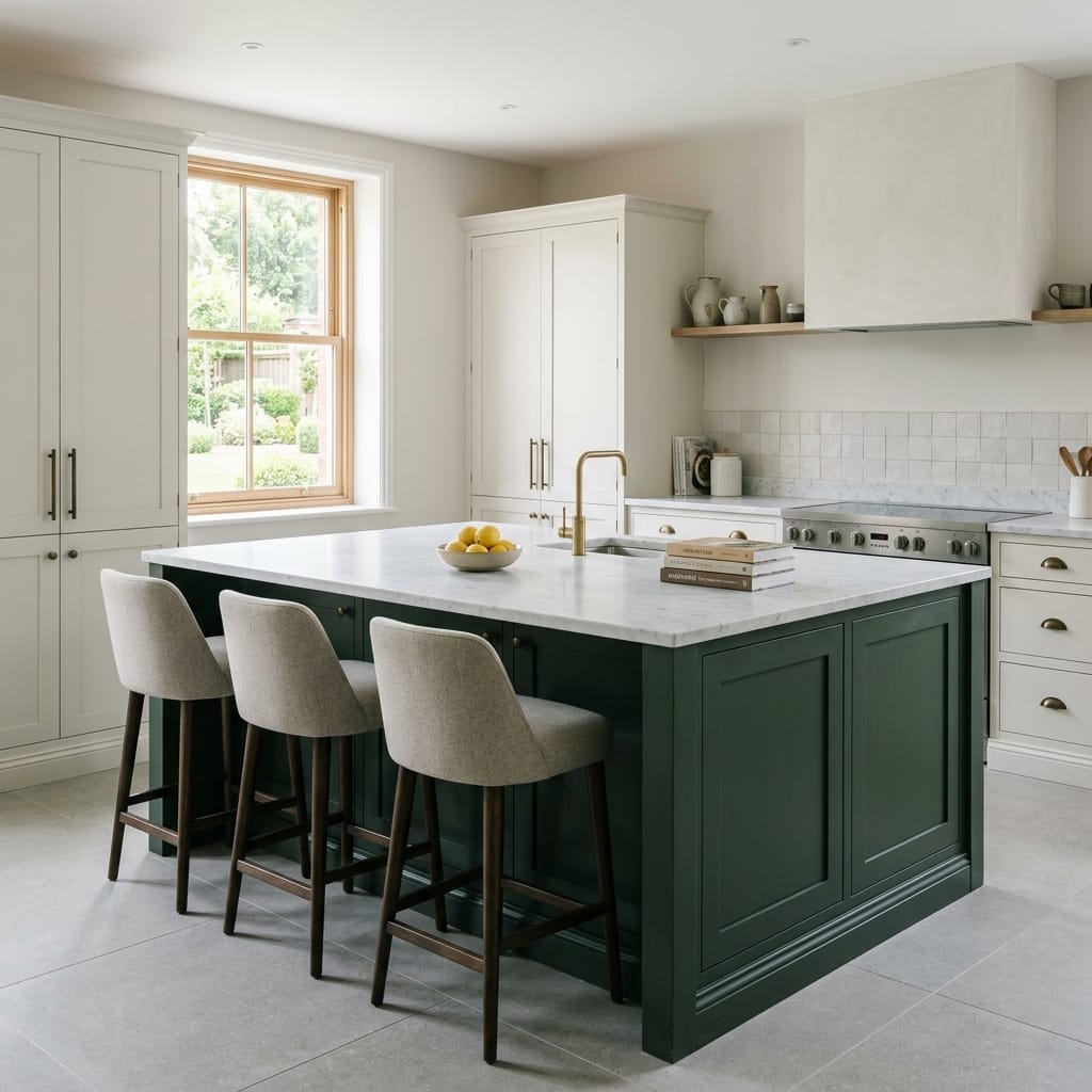 square1_800x800-293 Bespoke kitchen island detail, contemporary in-frame cabinetry with quality joinery