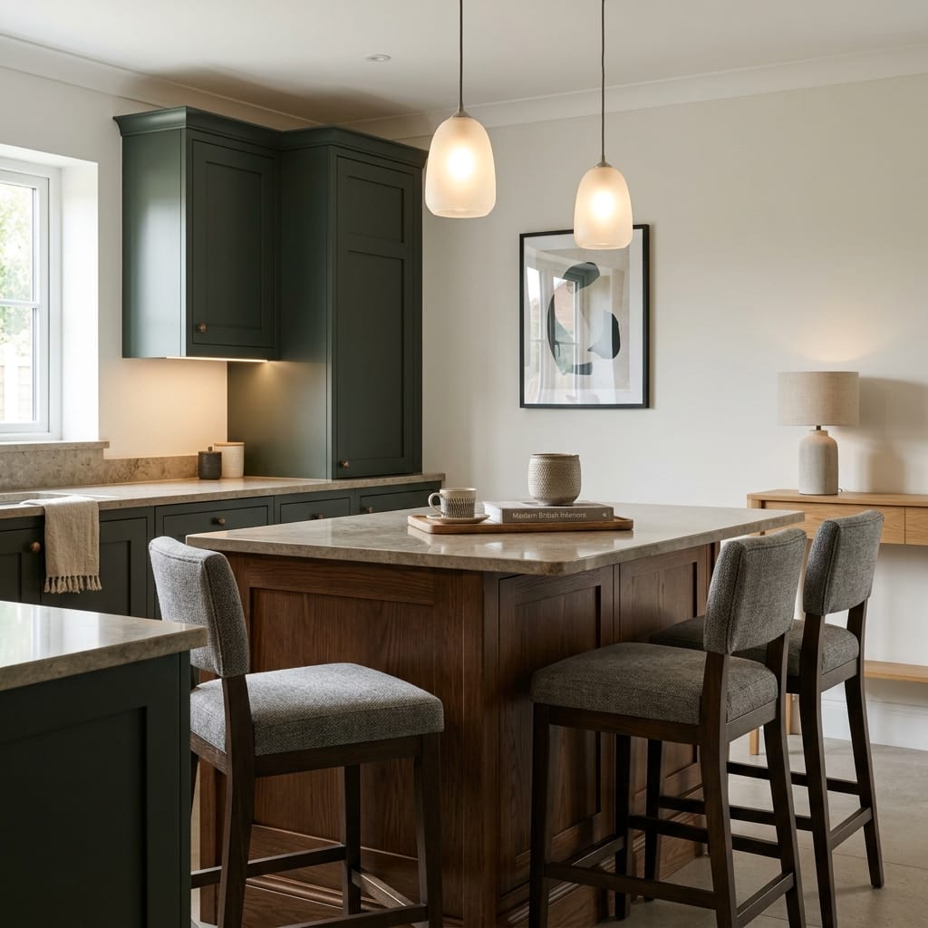 Bespoke kitchen island detail, contemporary in-frame cabinetry with quality joinery