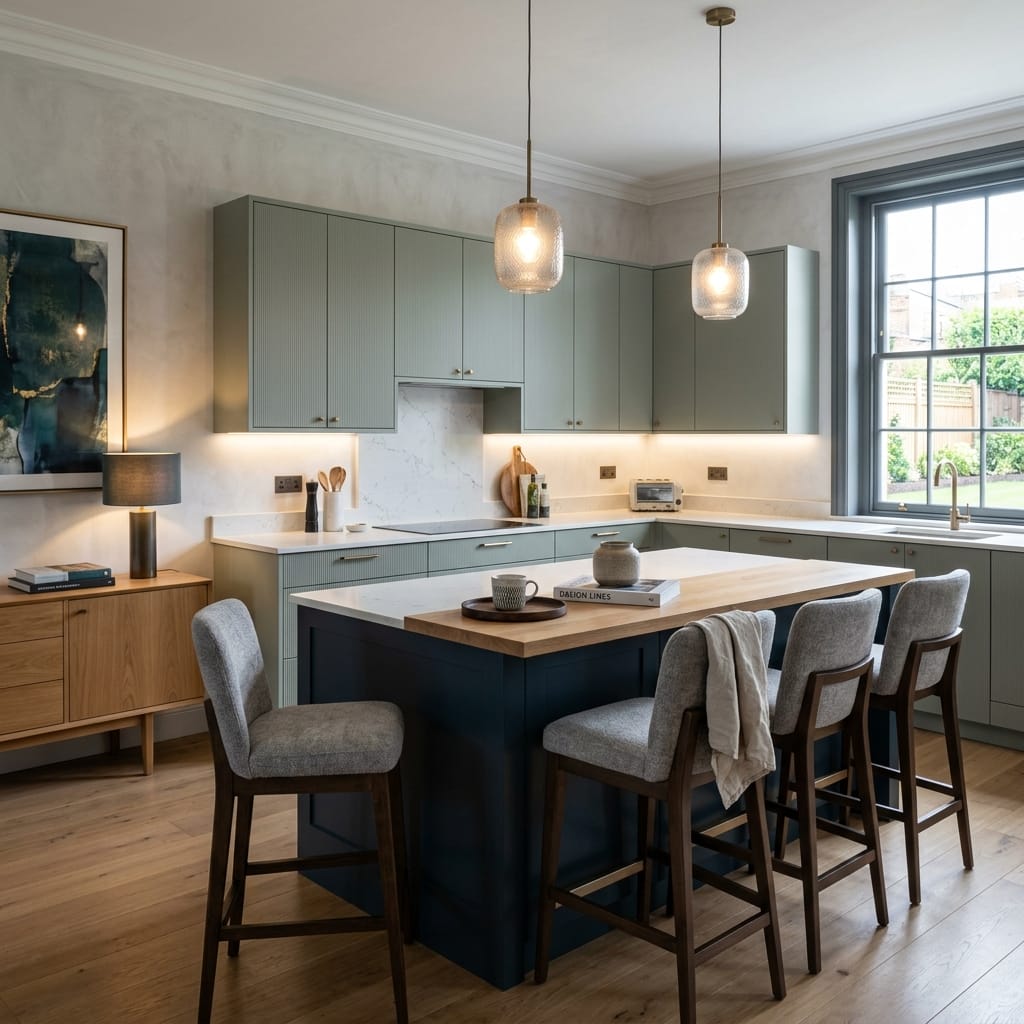square1_800x800-406 Bespoke kitchen island detail, contemporary in-frame cabinetry with quality joinery