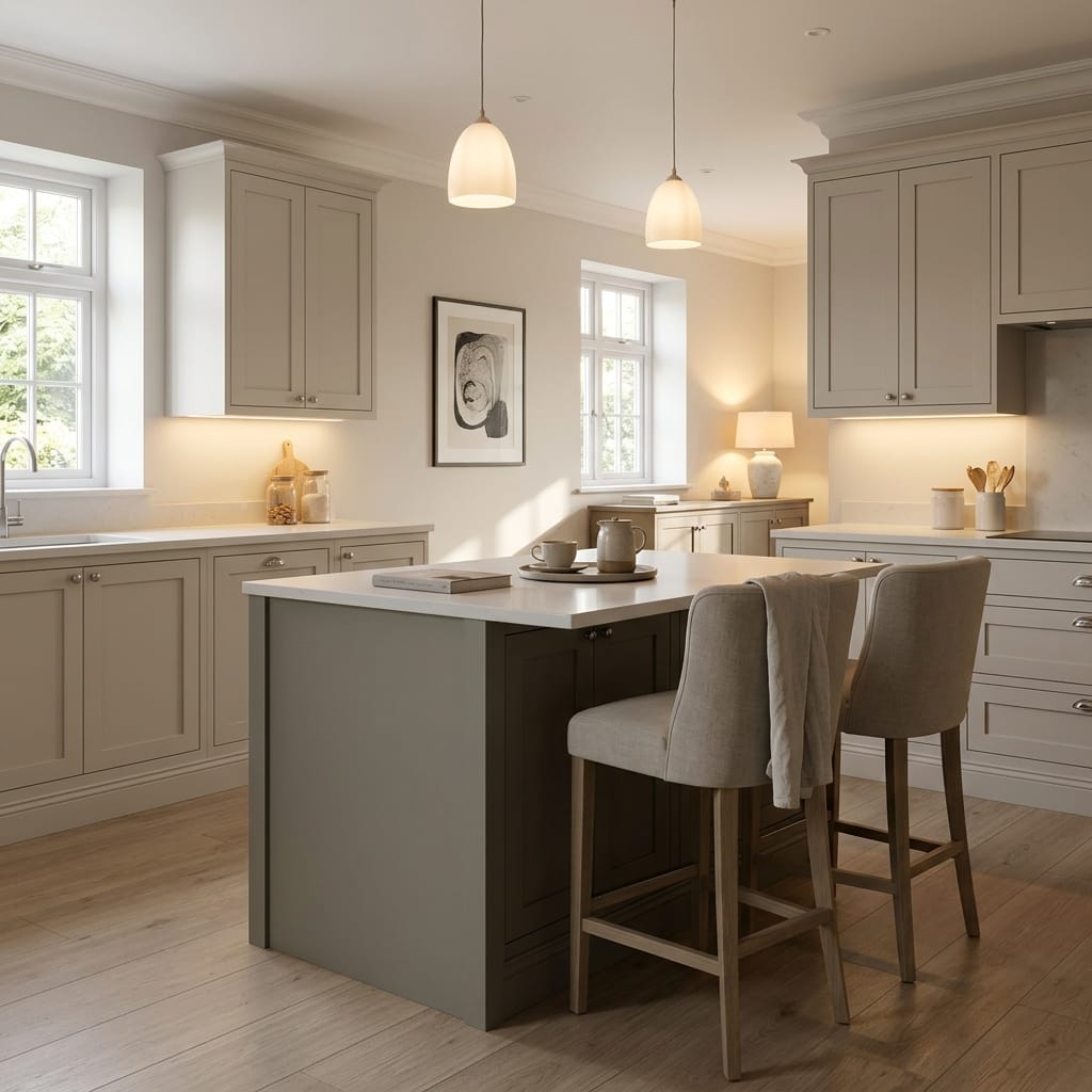 square1_800x800-449 Bespoke kitchen island detail, timber veneer slab-door cabinetry with quality joinery