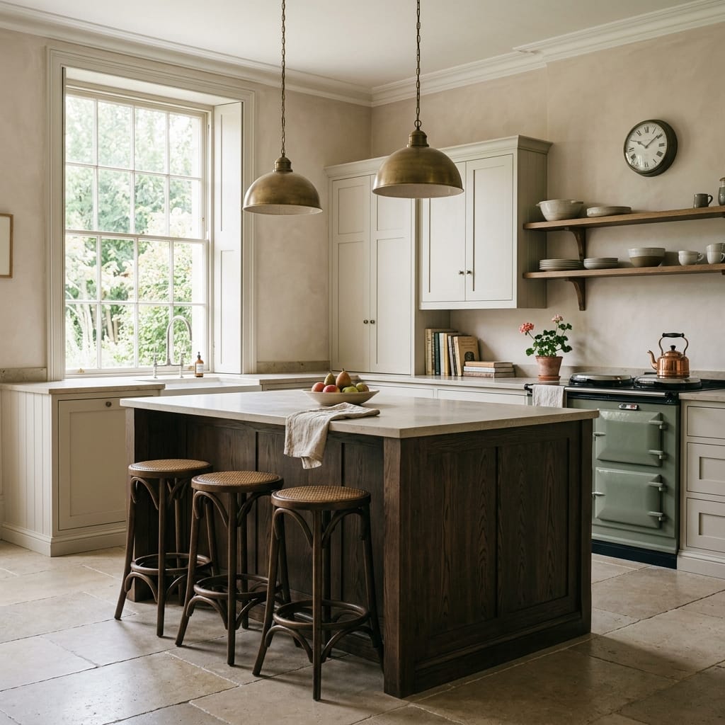 square1_800x800-48 classic kitchen with sage green cooker and dark wood island