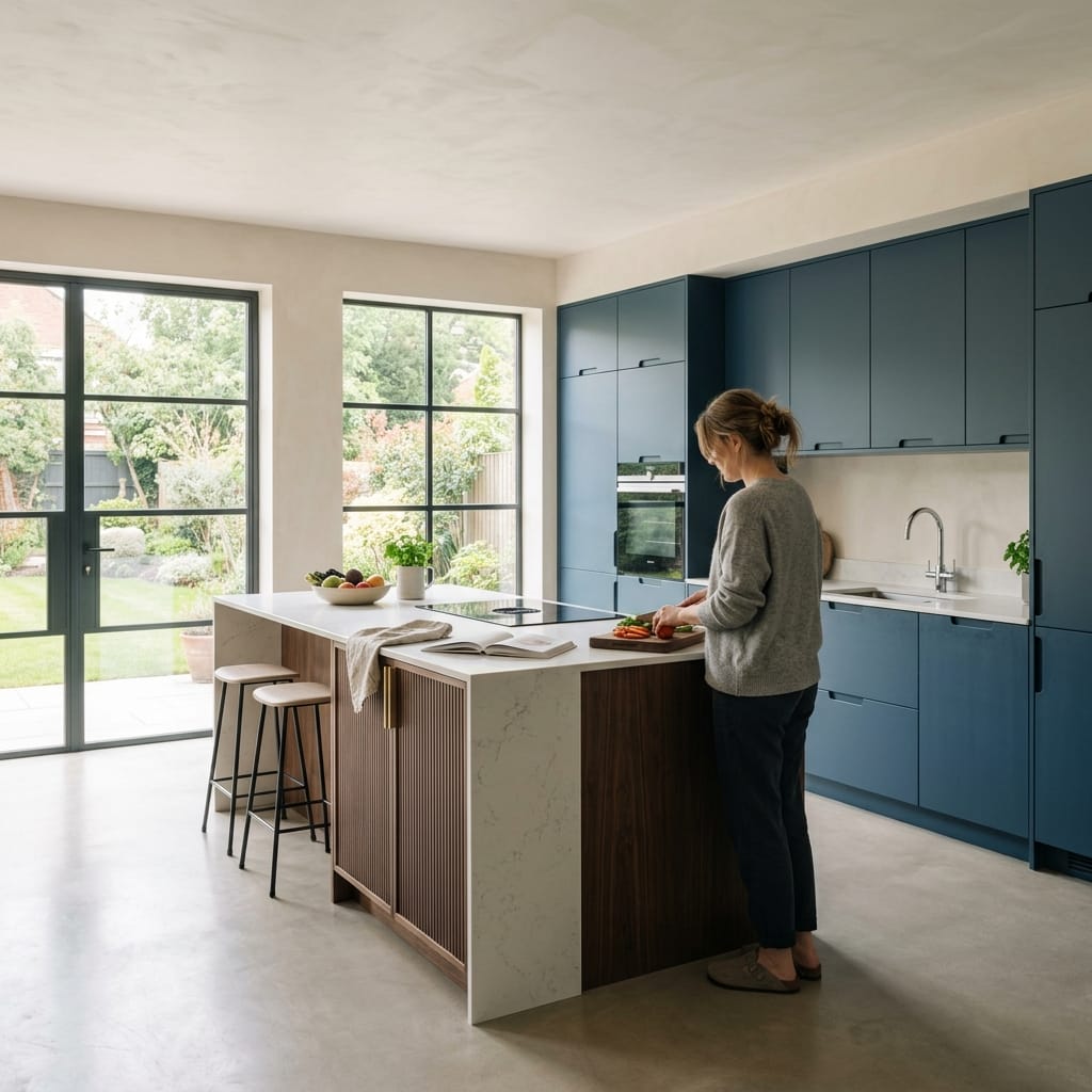 Bespoke kitchen designed for a Maghull home, quality materials and considered layout