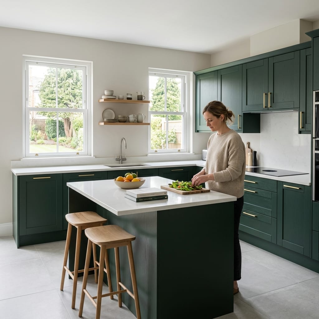 Bespoke kitchen designed for a Wallasey home, quality materials and considered layout