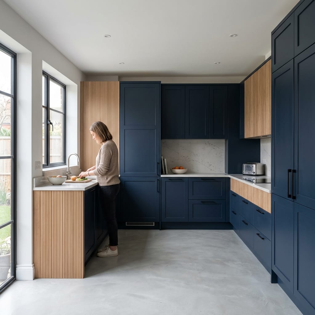 Bespoke kitchen designed for a Cleveleys home, quality materials and considered layout