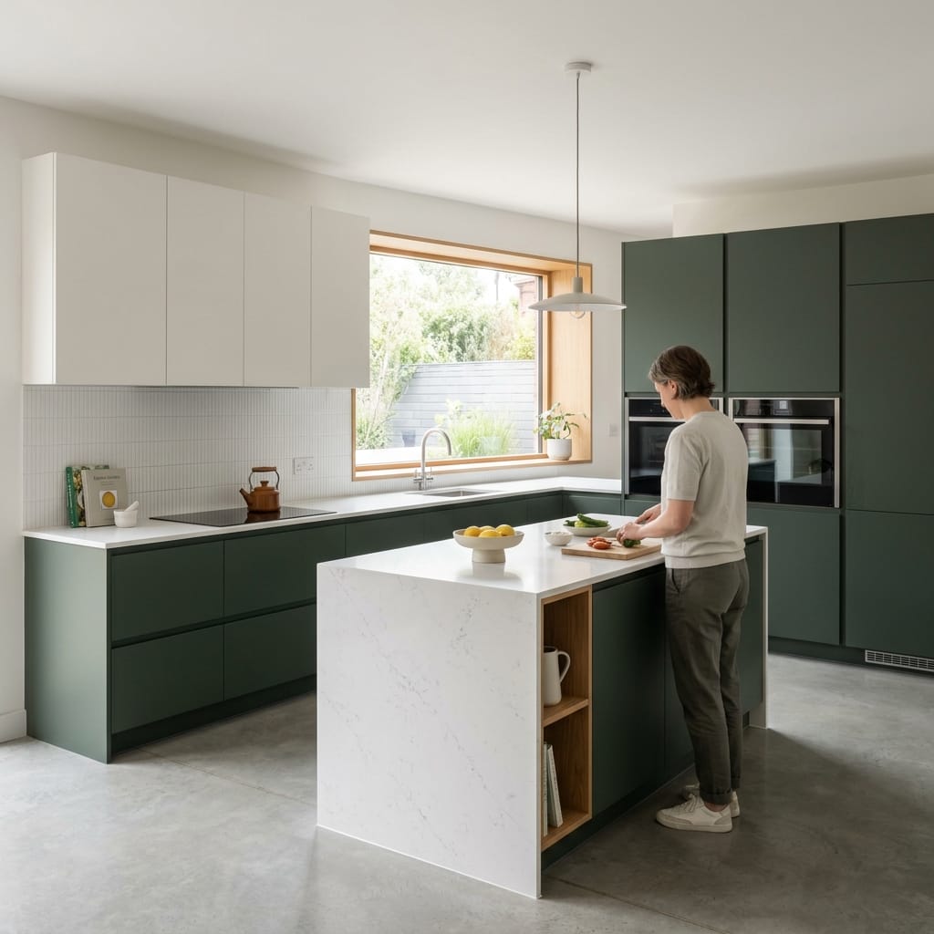 Bespoke kitchen designed for a Ashton-in-Makerfield home, quality materials and considered layout
