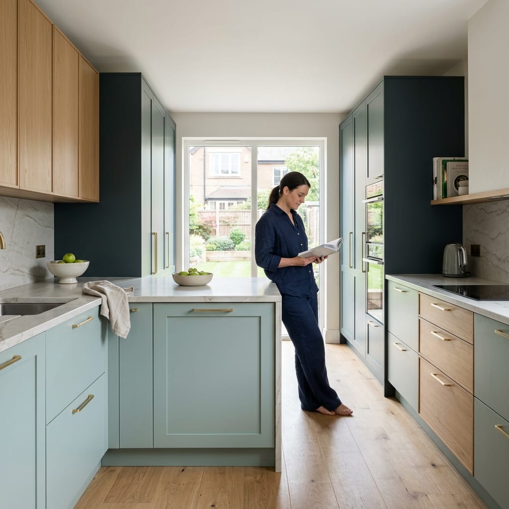 Bespoke kitchen designed for a Blackrod home, quality materials and considered layout