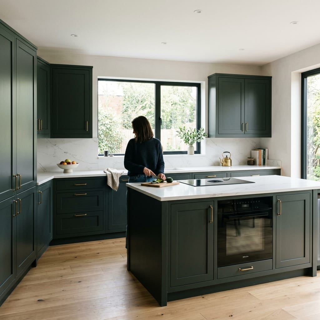 Bespoke kitchen designed for a Middleton home, quality materials and considered layout