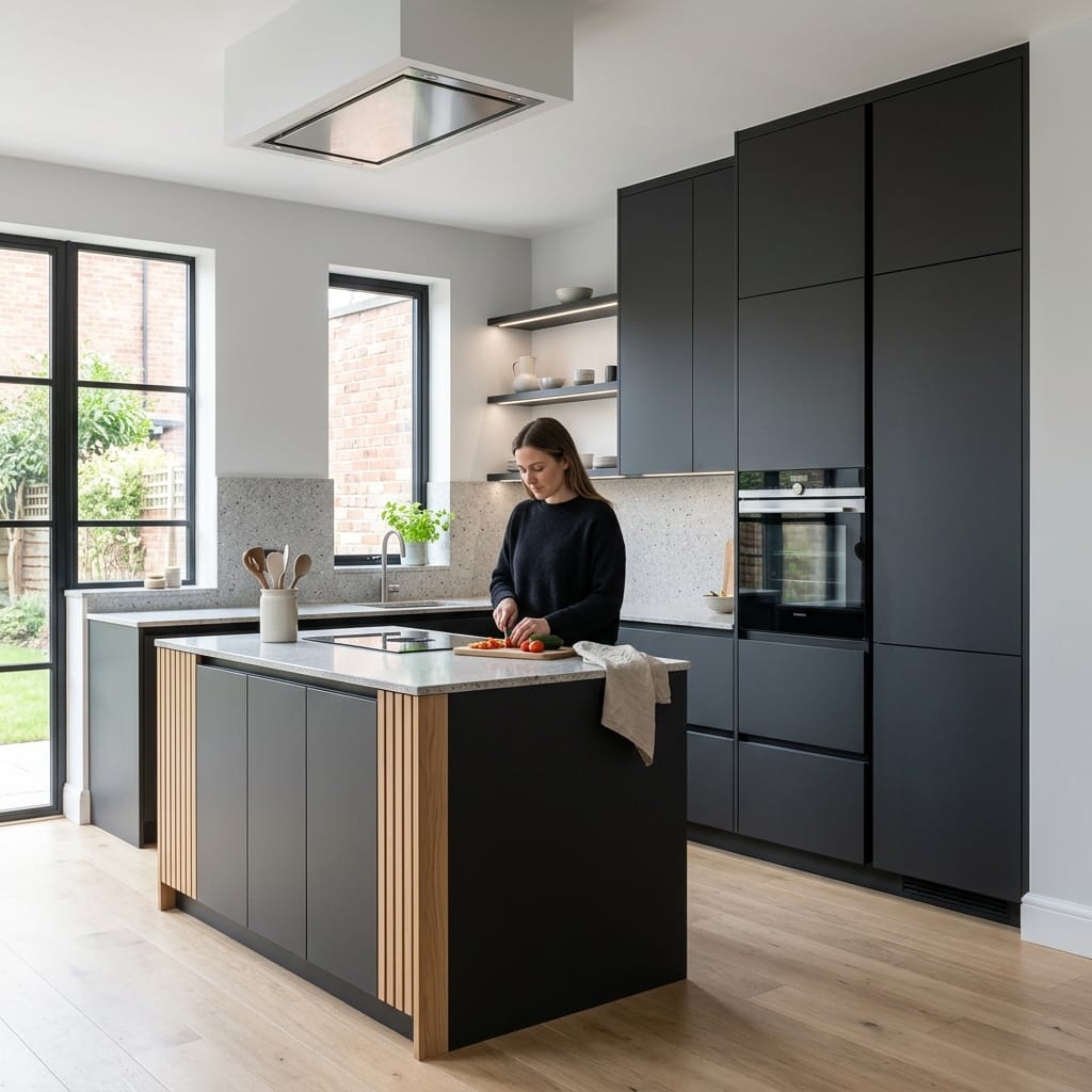 Bespoke kitchen designed for a Castleford home, quality materials and considered layout