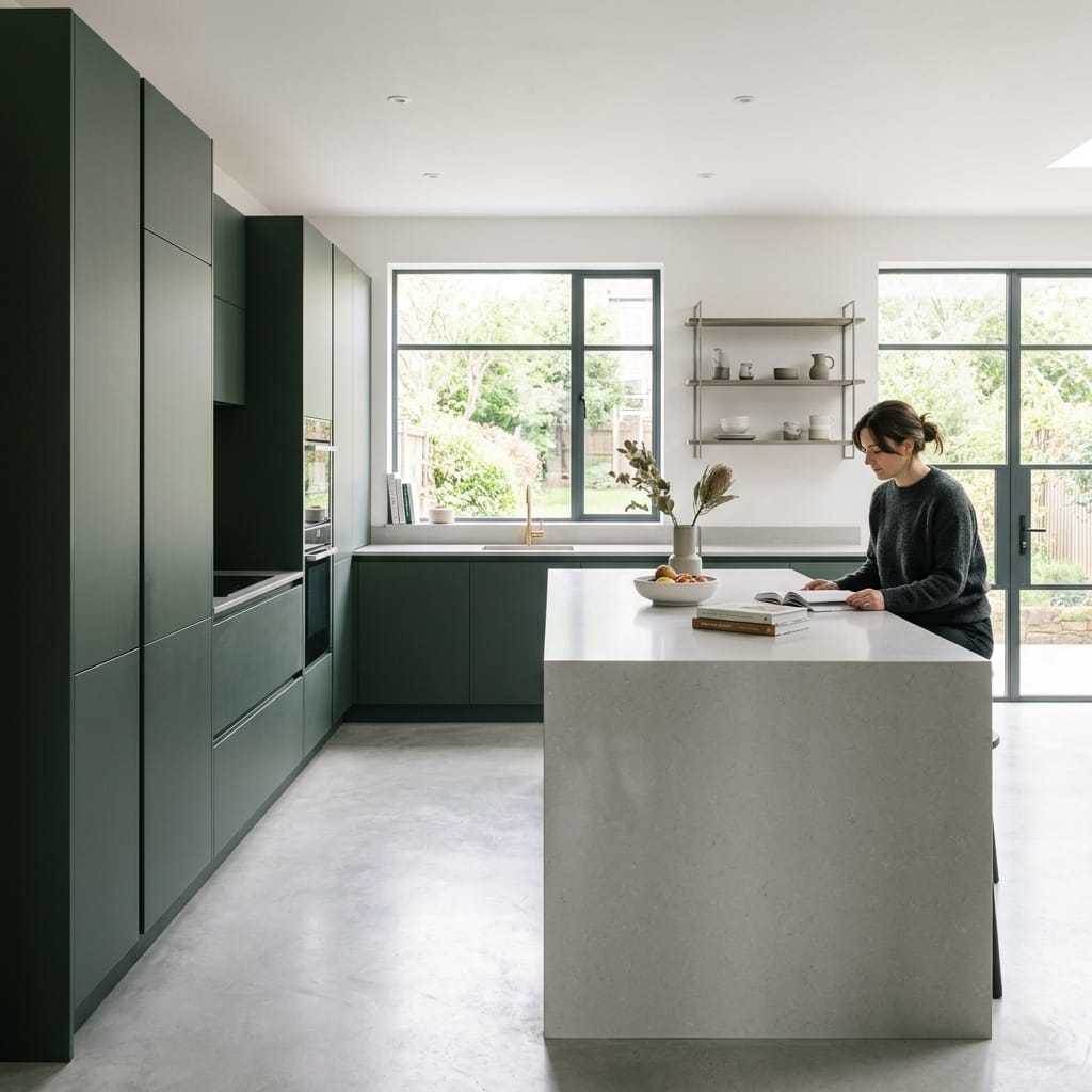 Bespoke kitchen designed for a Leeds home, quality materials and considered layout